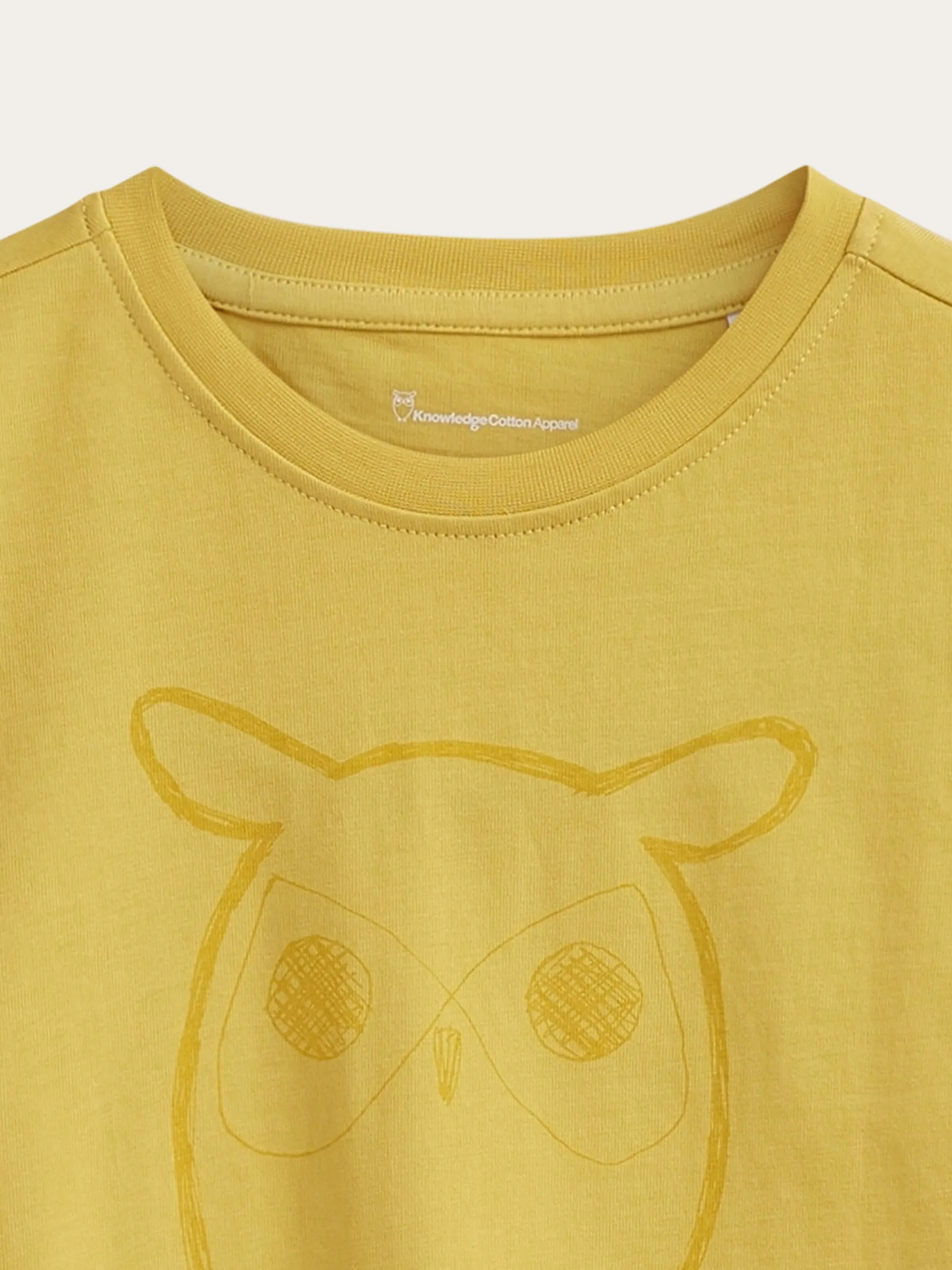 Owl t-shirt - Misted Yellow