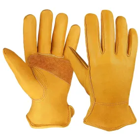 Ozero Cowhide Leather Winter Work Gloves | Winter Construction Gloves