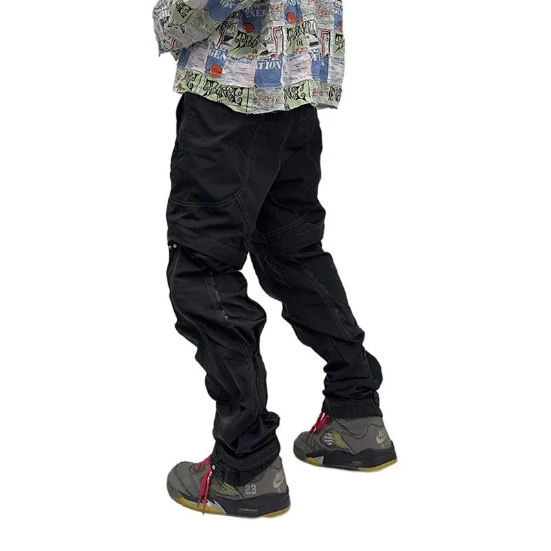 Patchwork Street Baggy Cargo Pants