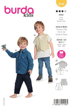 Patron Burda Enfant n°9248 : Chemise & Gilet