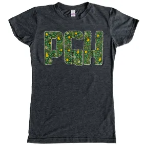 pgh leafy letters ladies t-shirt