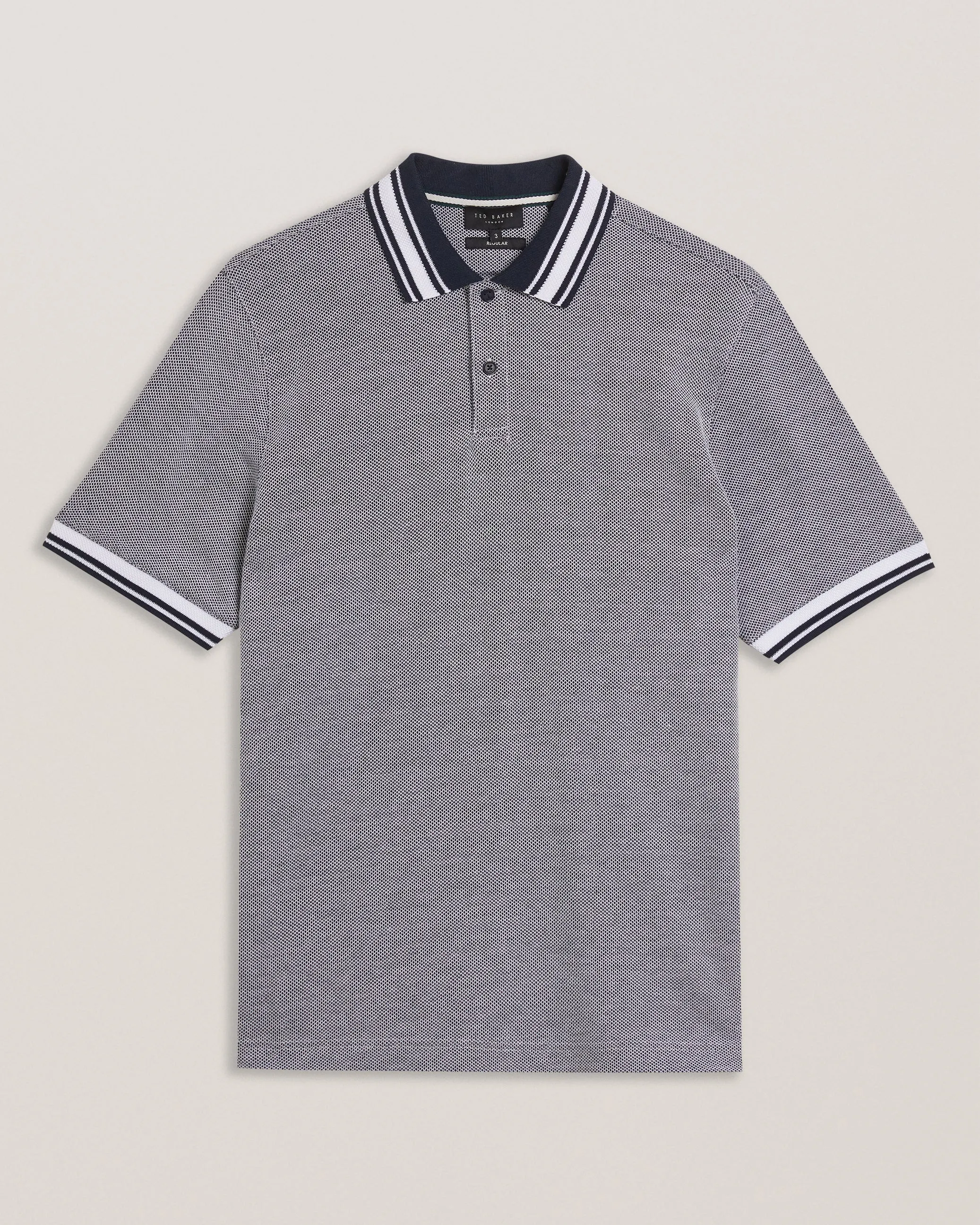 Phenes Ss Regular Fit Textured Polo Navy