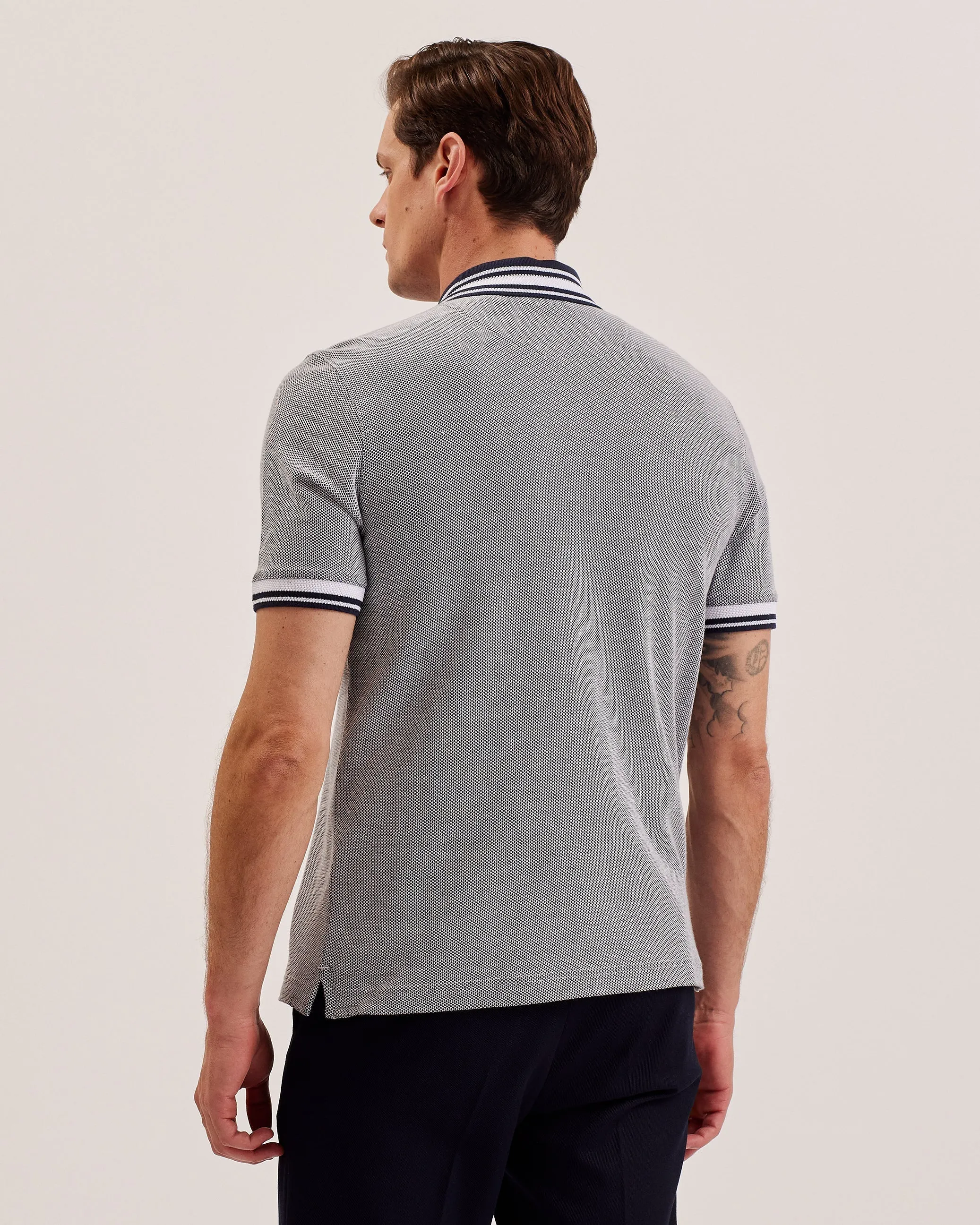 Phenes Ss Regular Fit Textured Polo Navy