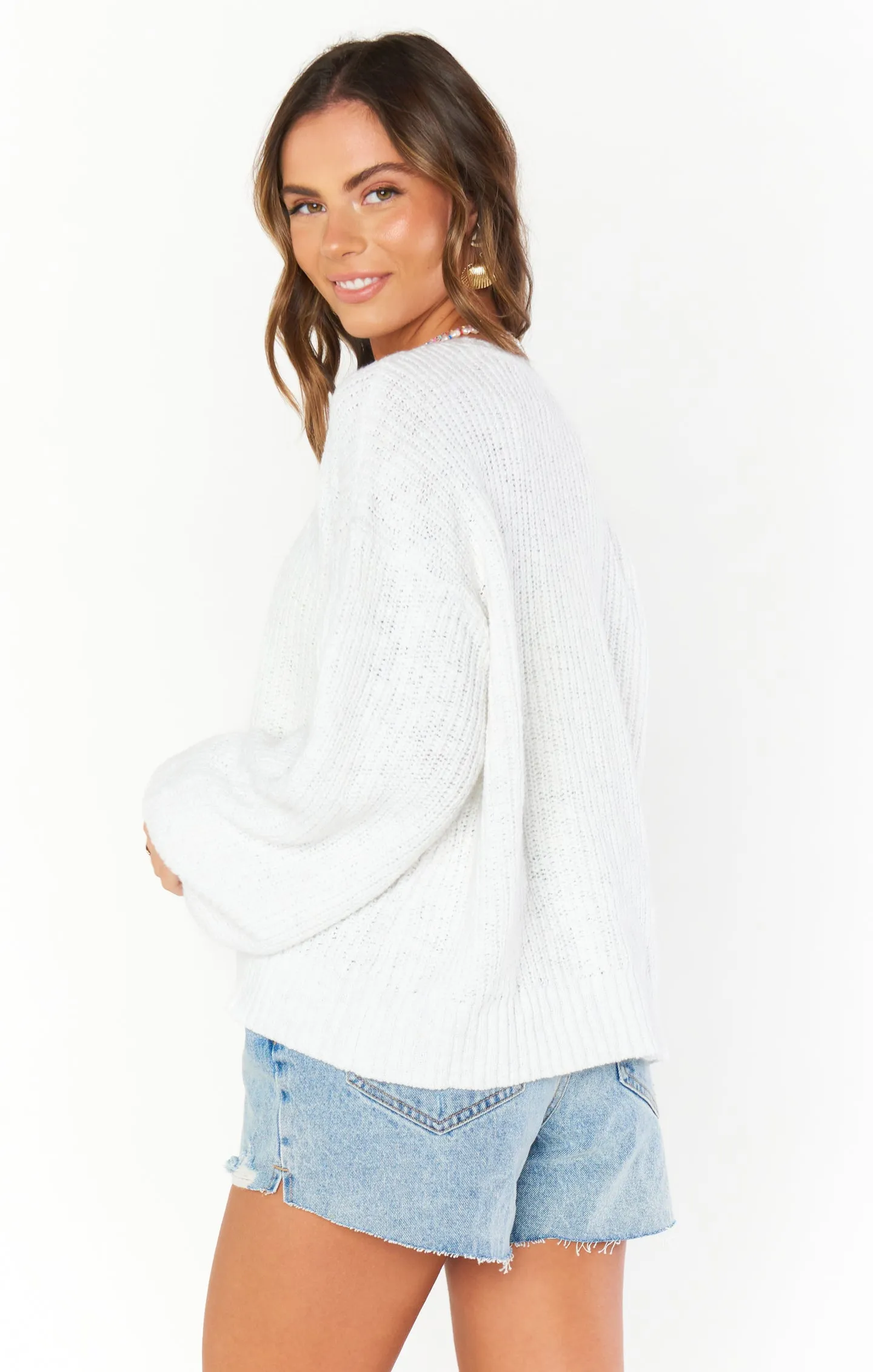 Pismo Sweater ~ White Knit