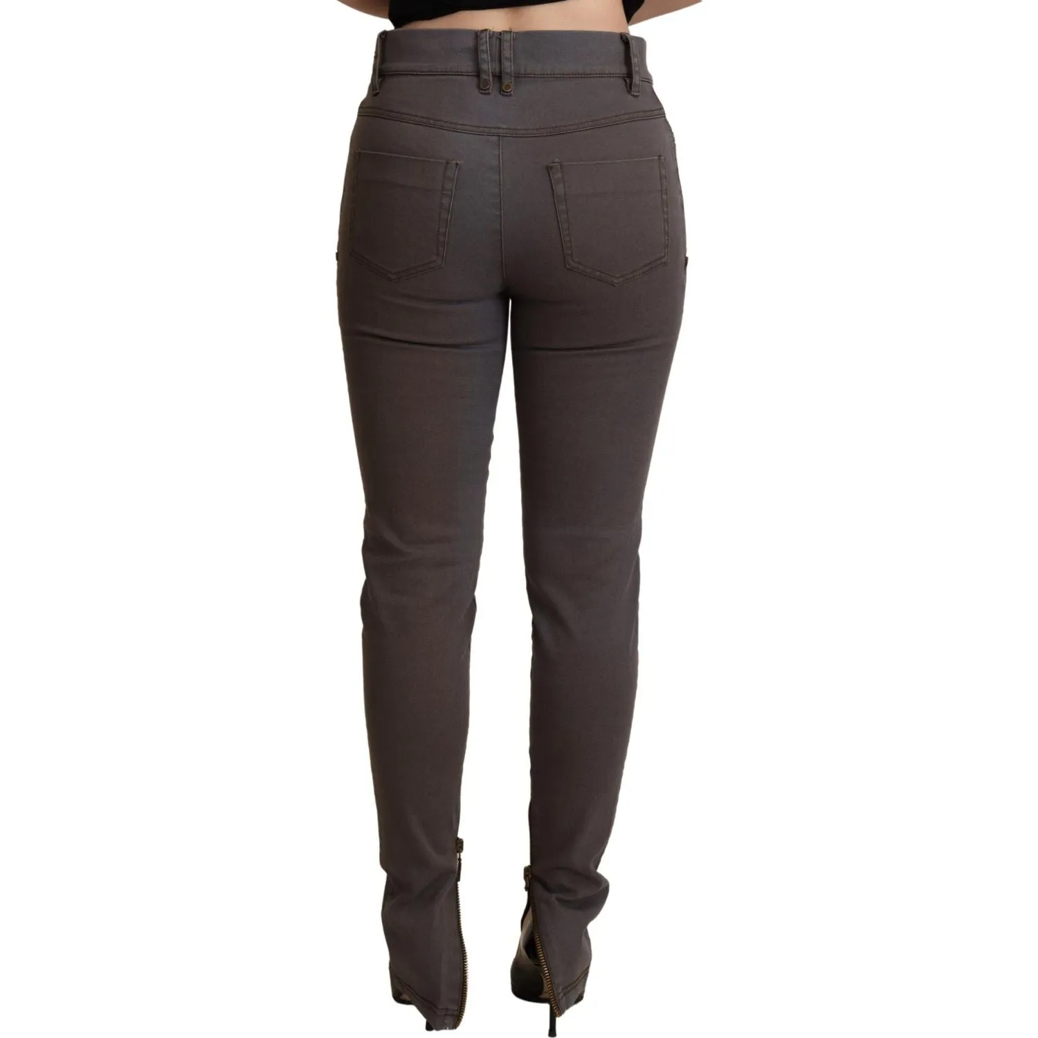 PLEIN SUD Chic Brown Slim-Fit Skinny Jeans