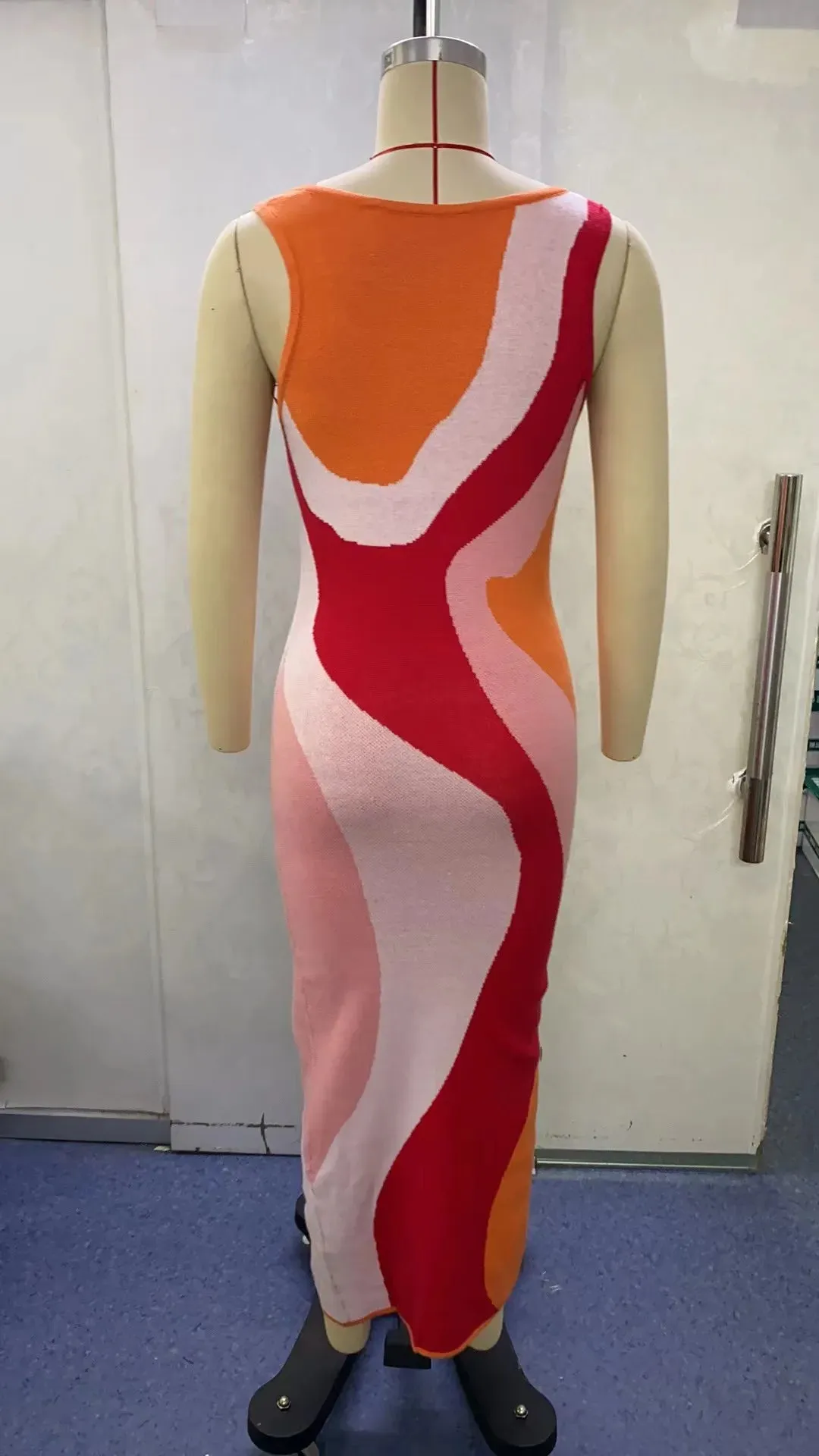 Pre Order:  Abstract Wave Knit Dress - @phenomenalkat