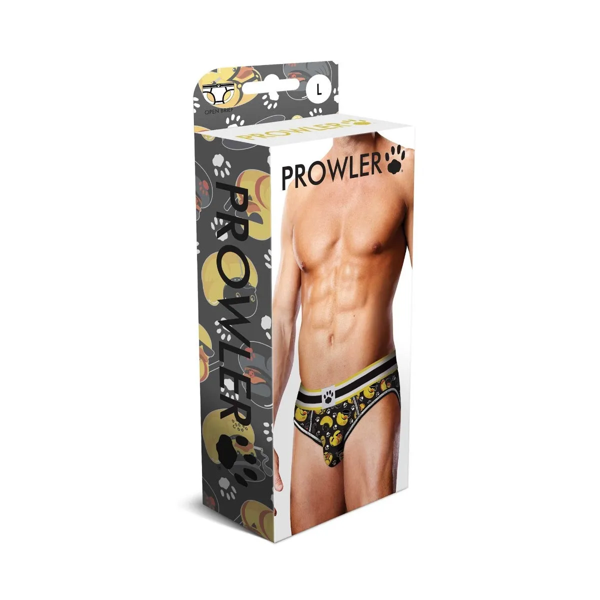 Prowler BDSM Rubber Ducks Backless Brief Black Yellow