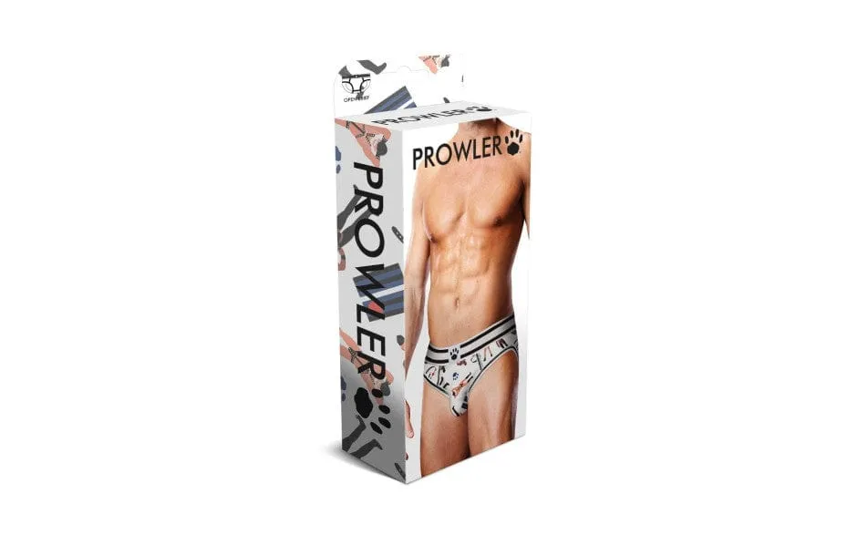 Prowler Leather Pride Open Brief Black White