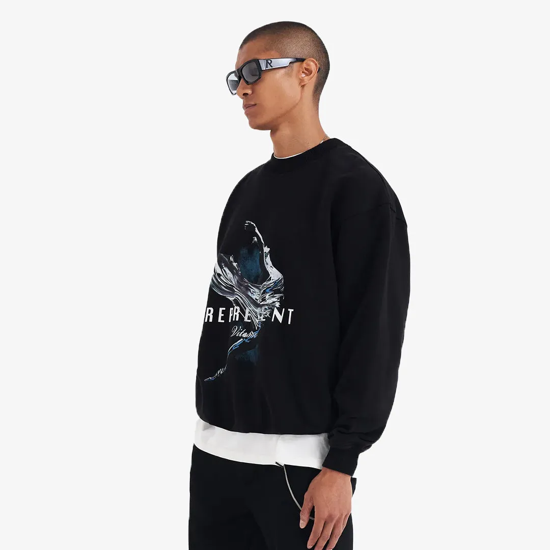 Represent | VITESSE SWEATER  { JET BLACK