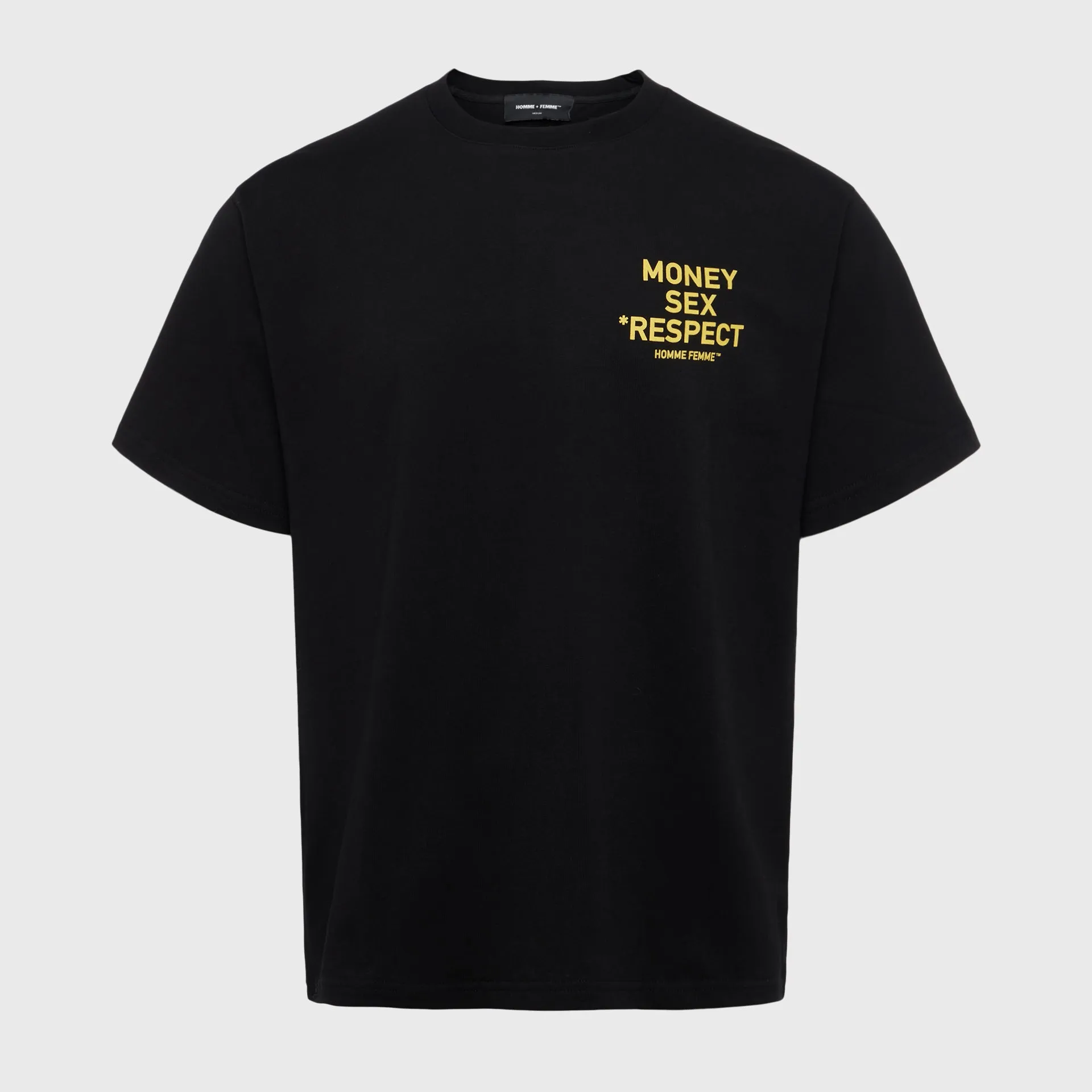 Respect Tee Black and Yellow