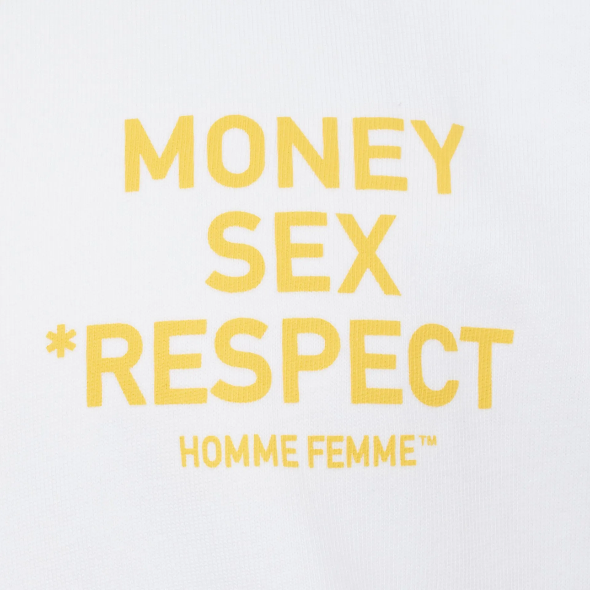 Respect Tee White and Yellow