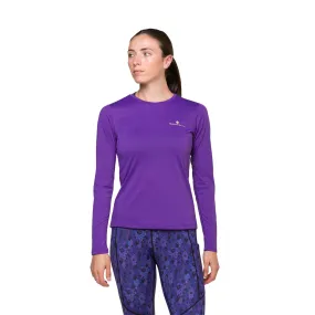 Ronhill | Women's Core L/S Tee - Regal Purple/Acid