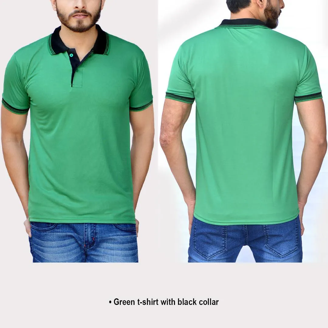 Set of 5 Polyester Blend Polo T-Shirt