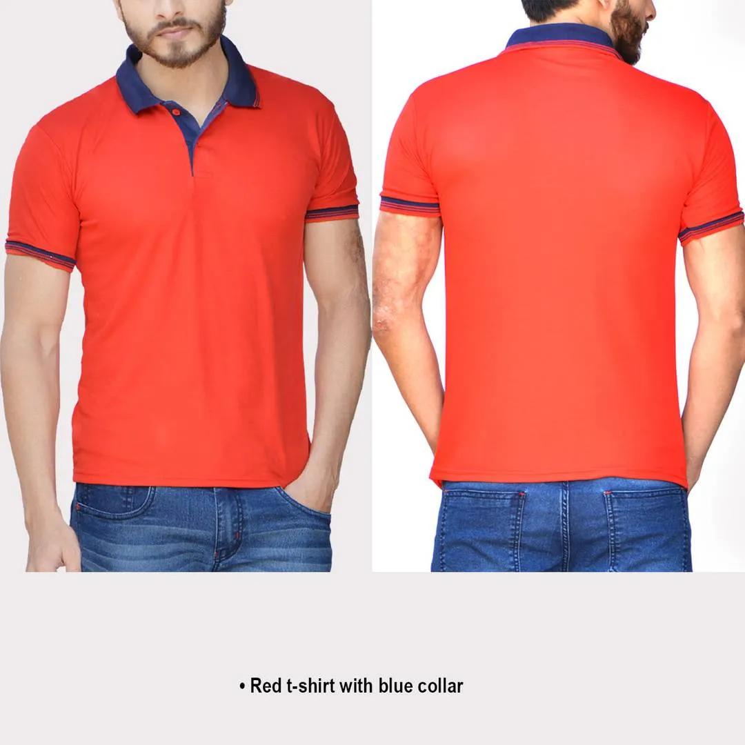 Set of 5 Polyester Blend Polo T-Shirt