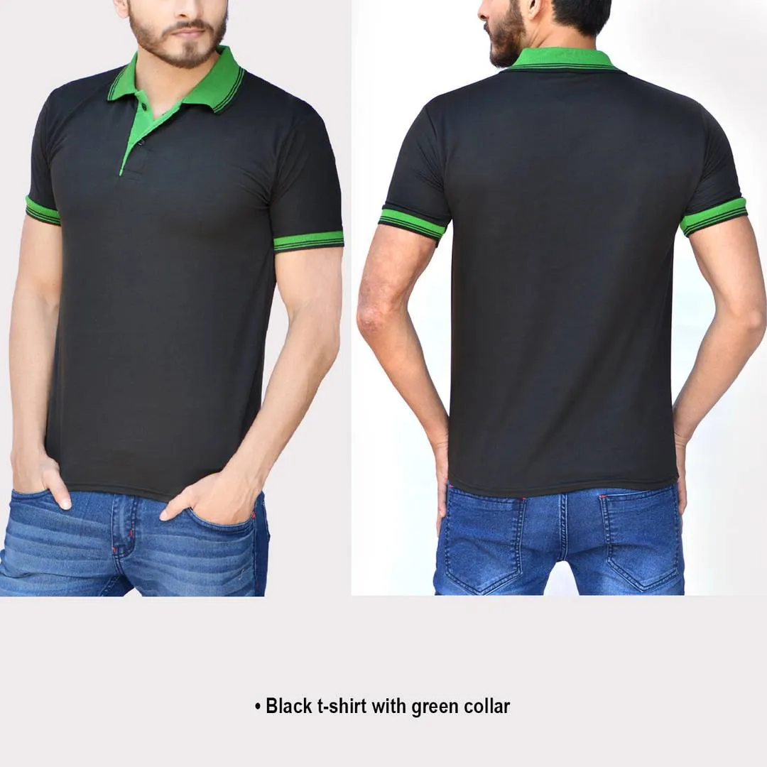 Set of 5 Polyester Blend Polo T-Shirt