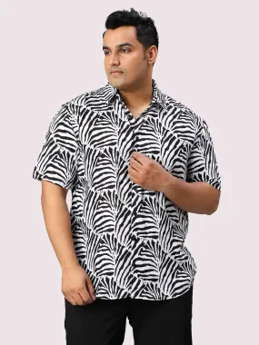 Shade Digital Printed Half Sleeve Men's Plus Size Shirt