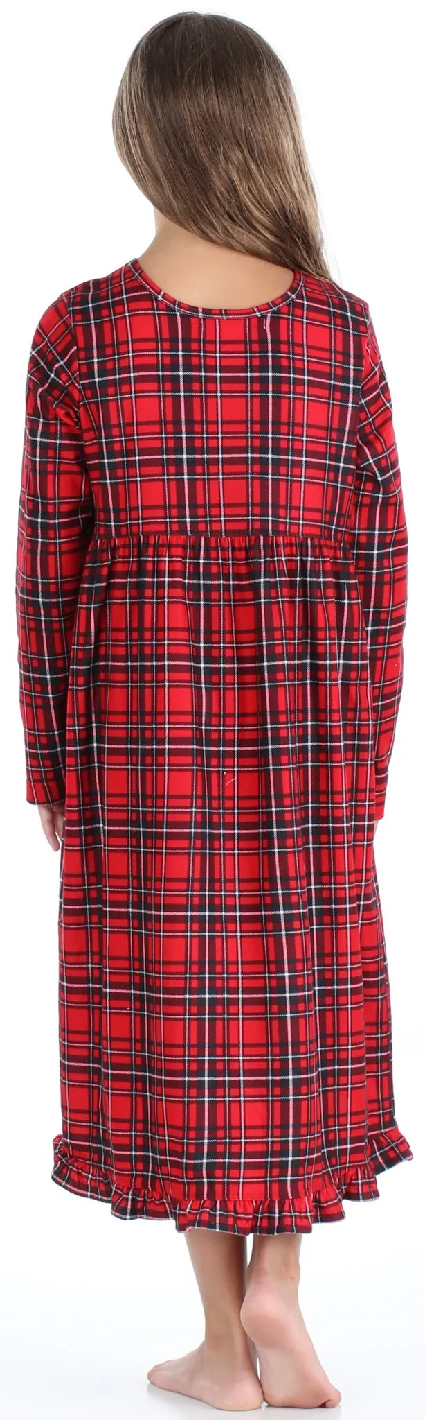 SleepytimePJs Family Matching Red Plaid Flannel Thermal Pajamas for the Family