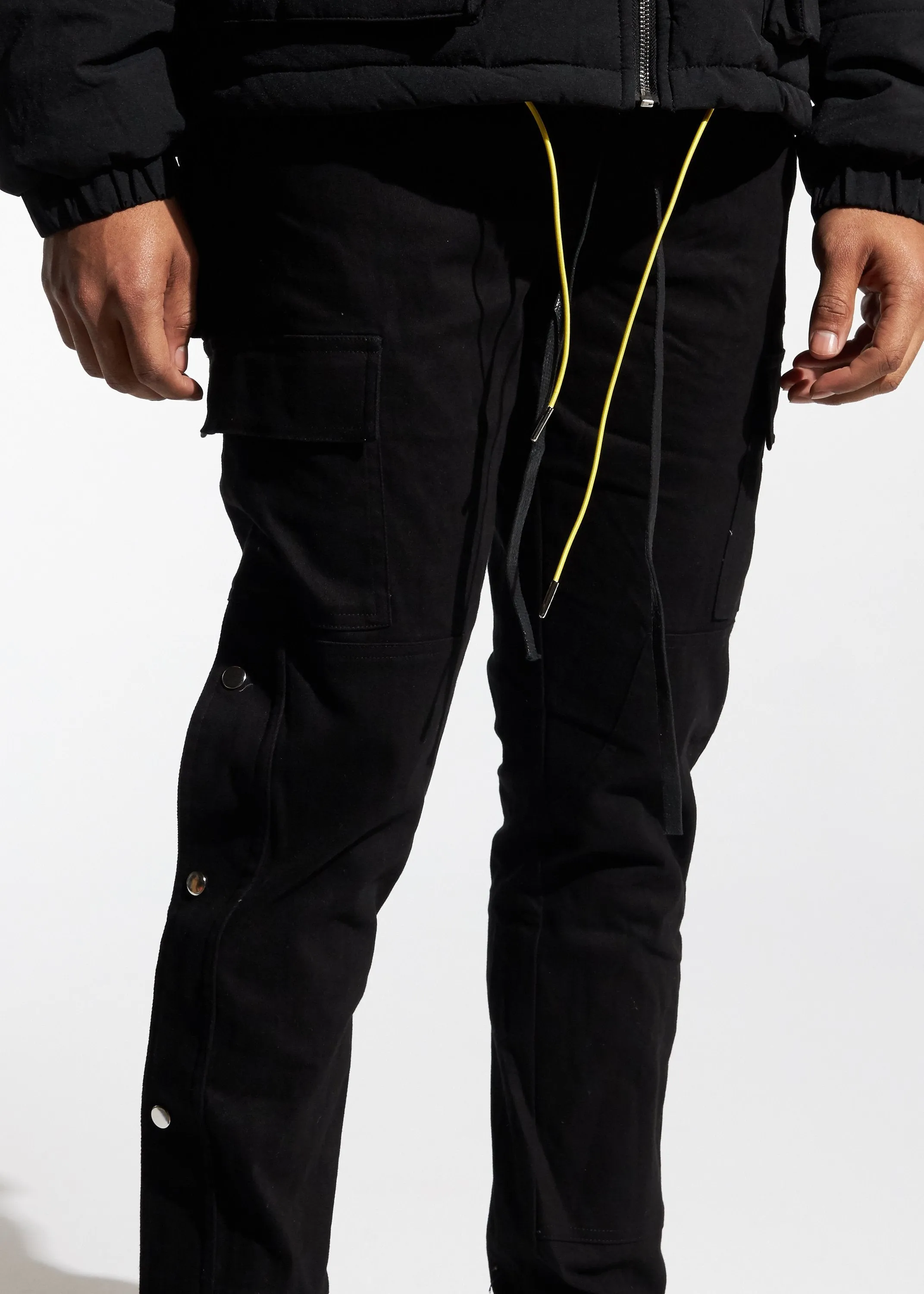 Snap Cargo Pants (Black)