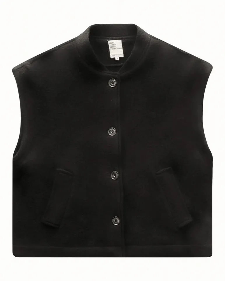 Sonny Boiled Wool Gilet BLACK