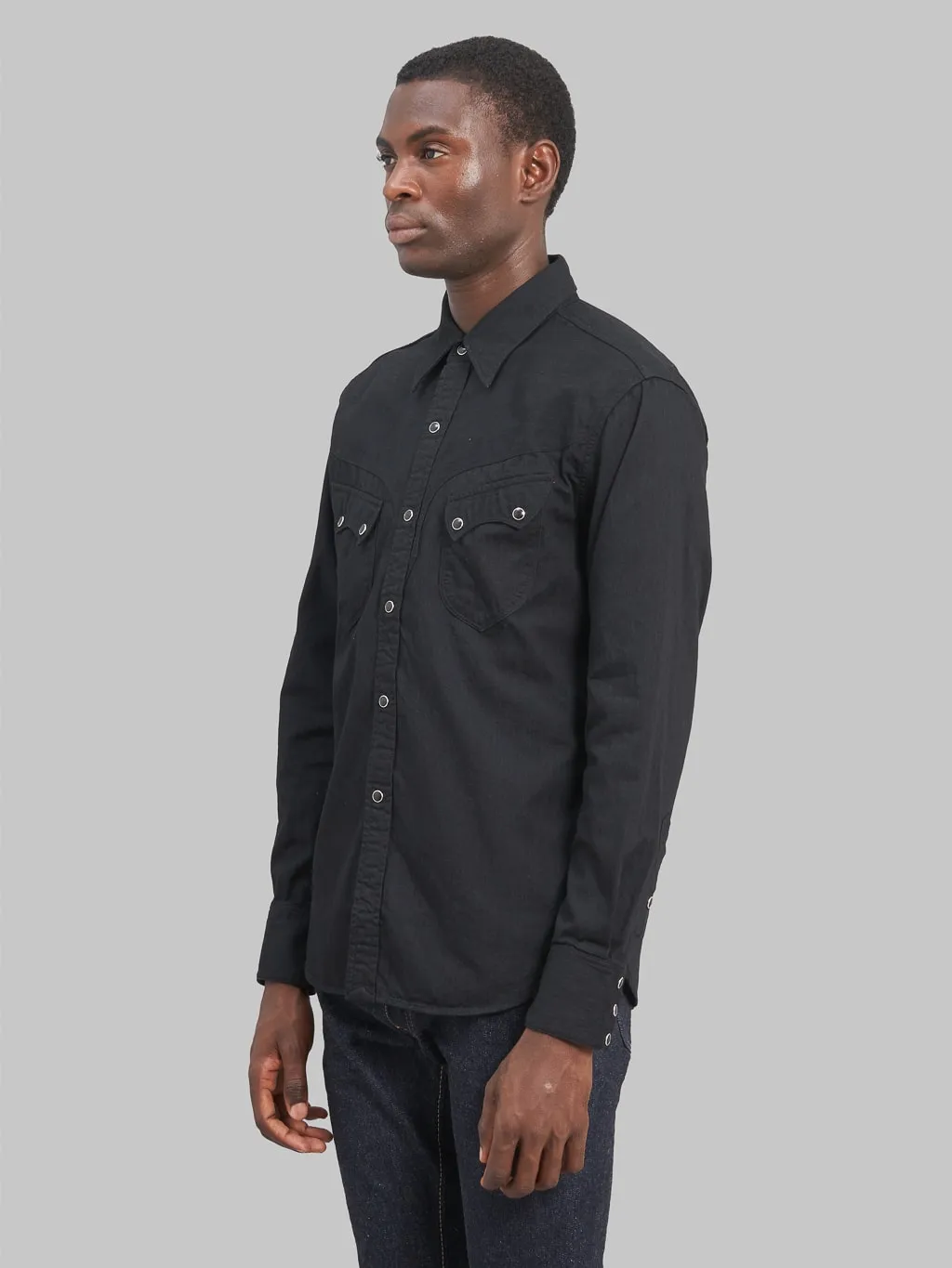 Stevenson Overall Co. Cody Denim Shirt Black