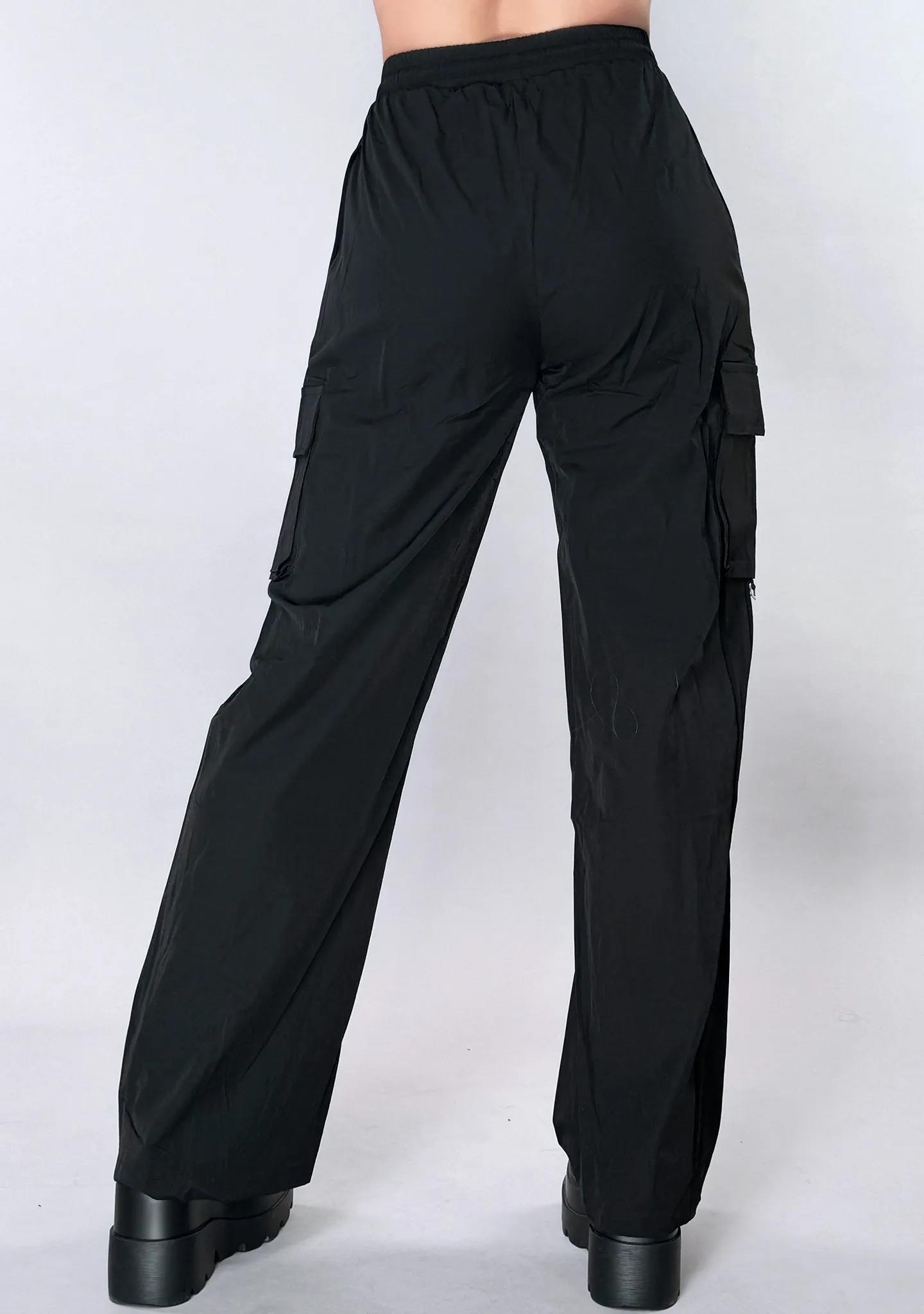 Street Swagger Black Cargo Pants