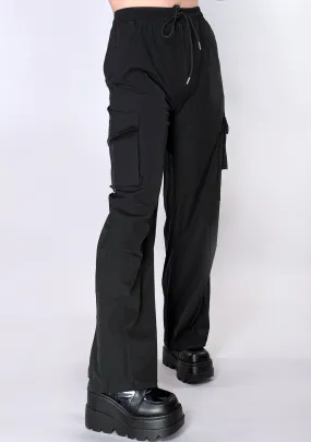 Street Swagger Black Cargo Pants