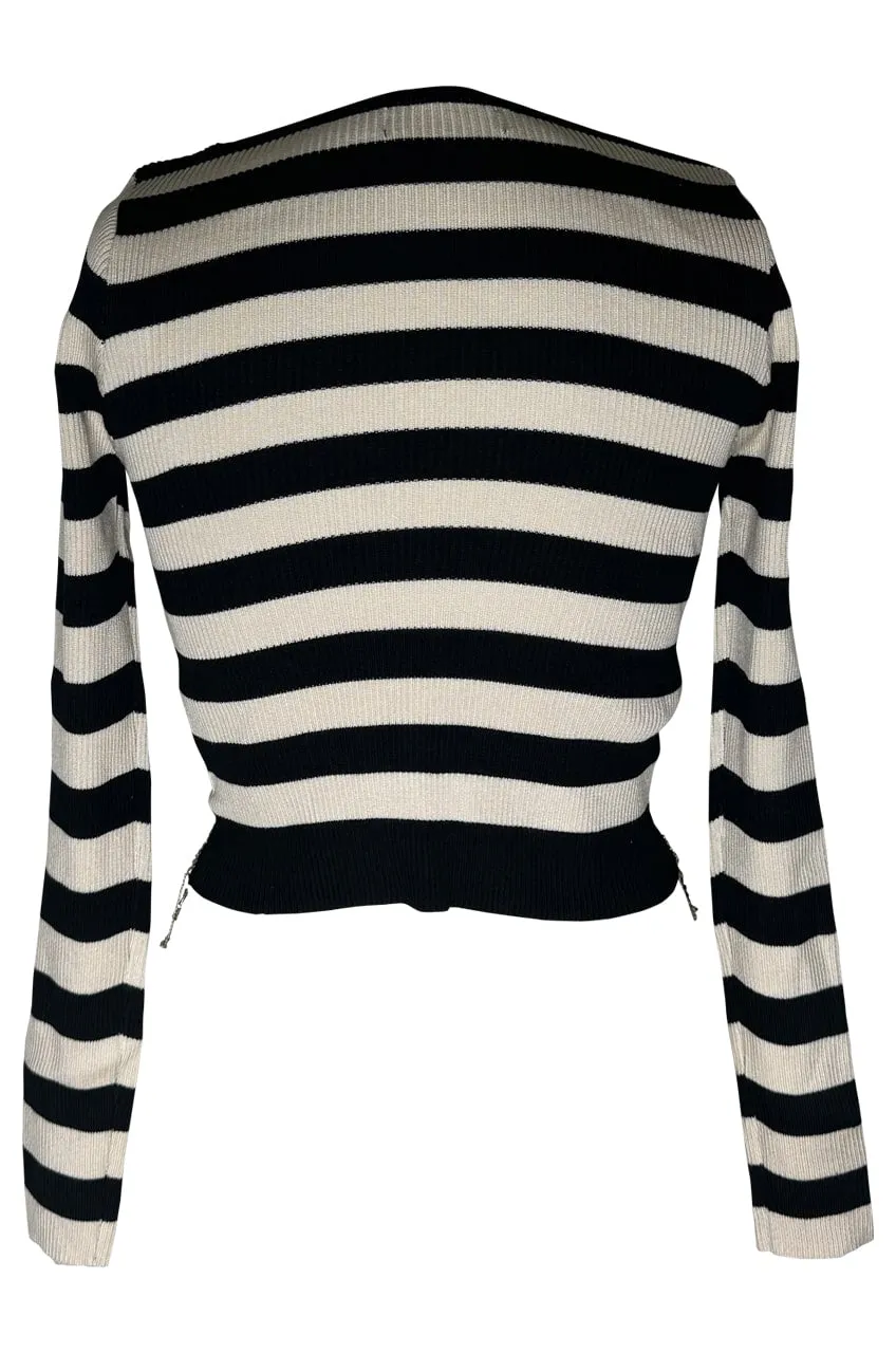 STRIPE CRYSTAL SWEATER