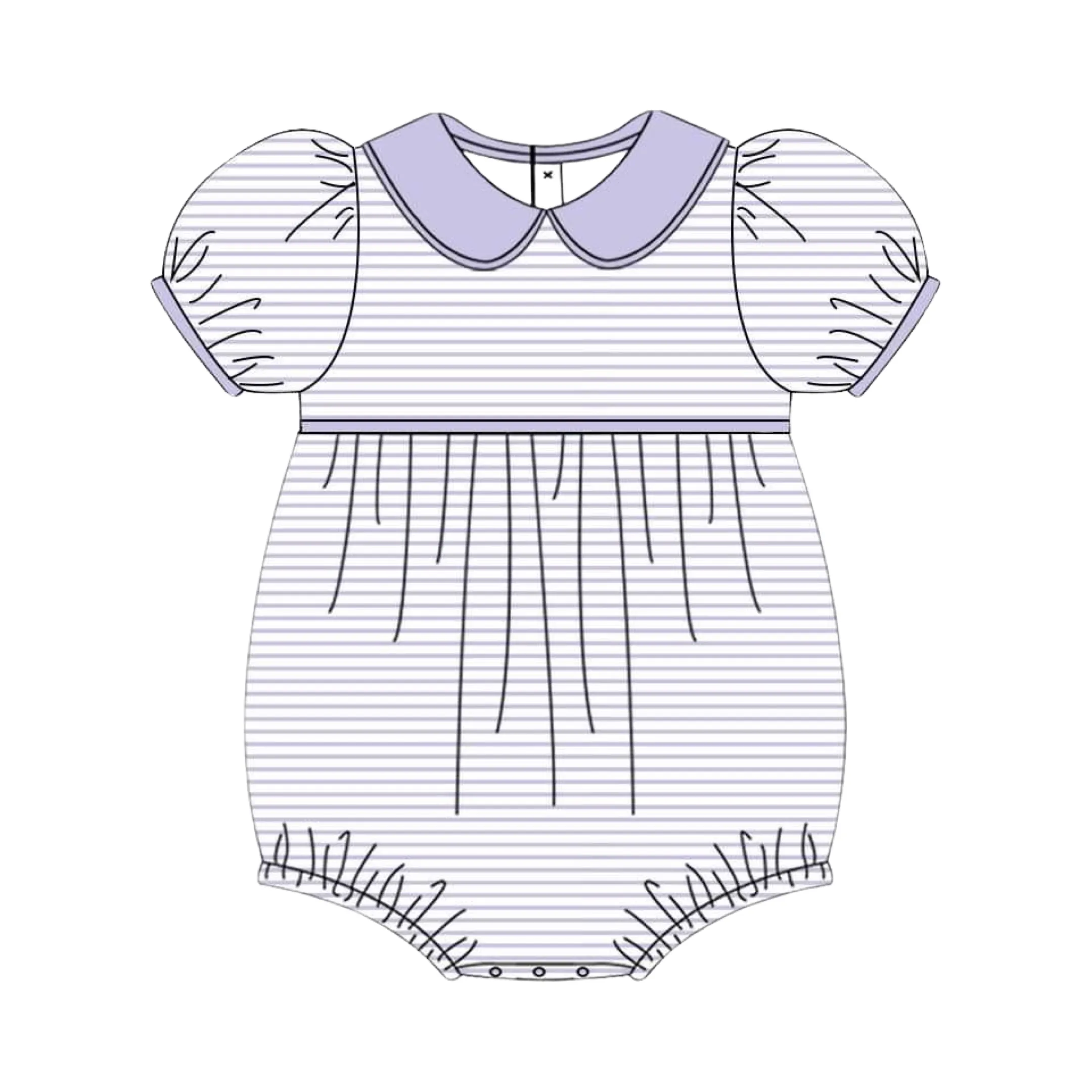 Striped Lavender Knit Bubble