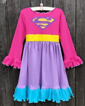 Superhero Supergirl Costume Dress