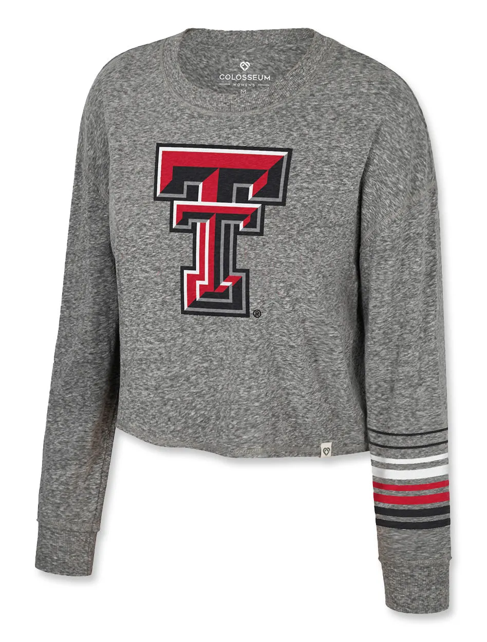 Texas Tech Arena "Blue Steel" Cropped Long Sleeve Shirt