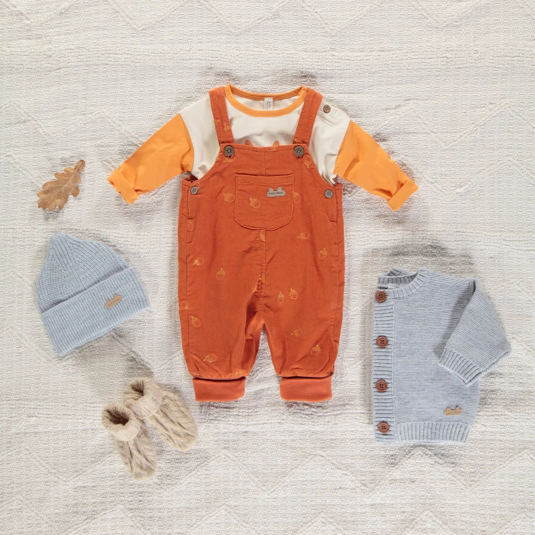 The Acorn Corduroy Overalls - Burnt Orange - BABY