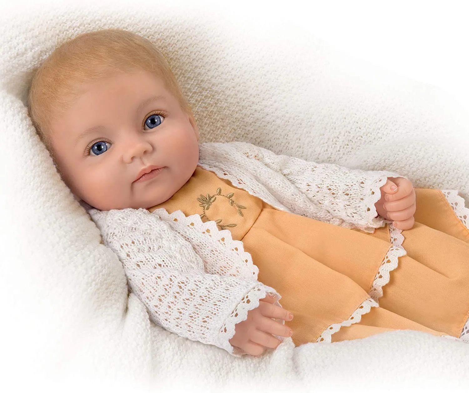 The Ashton-Drake Galleries Such A Doll Photo Contest Collection Issue #7: 'Rosalie' Baby Doll Handcrafted Lifelike with RealTouch® Vinyl and Hand-Rooted Hair by Ping Lau 17-Inches