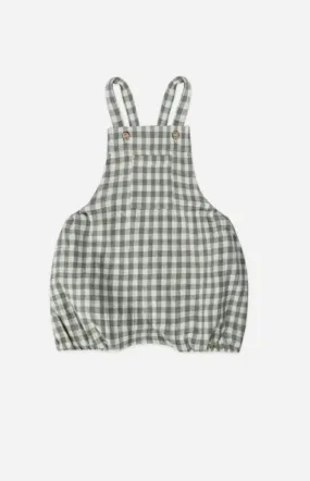 The Hayes Romper by Quincy Mae - Seagreen Gingham - BABY