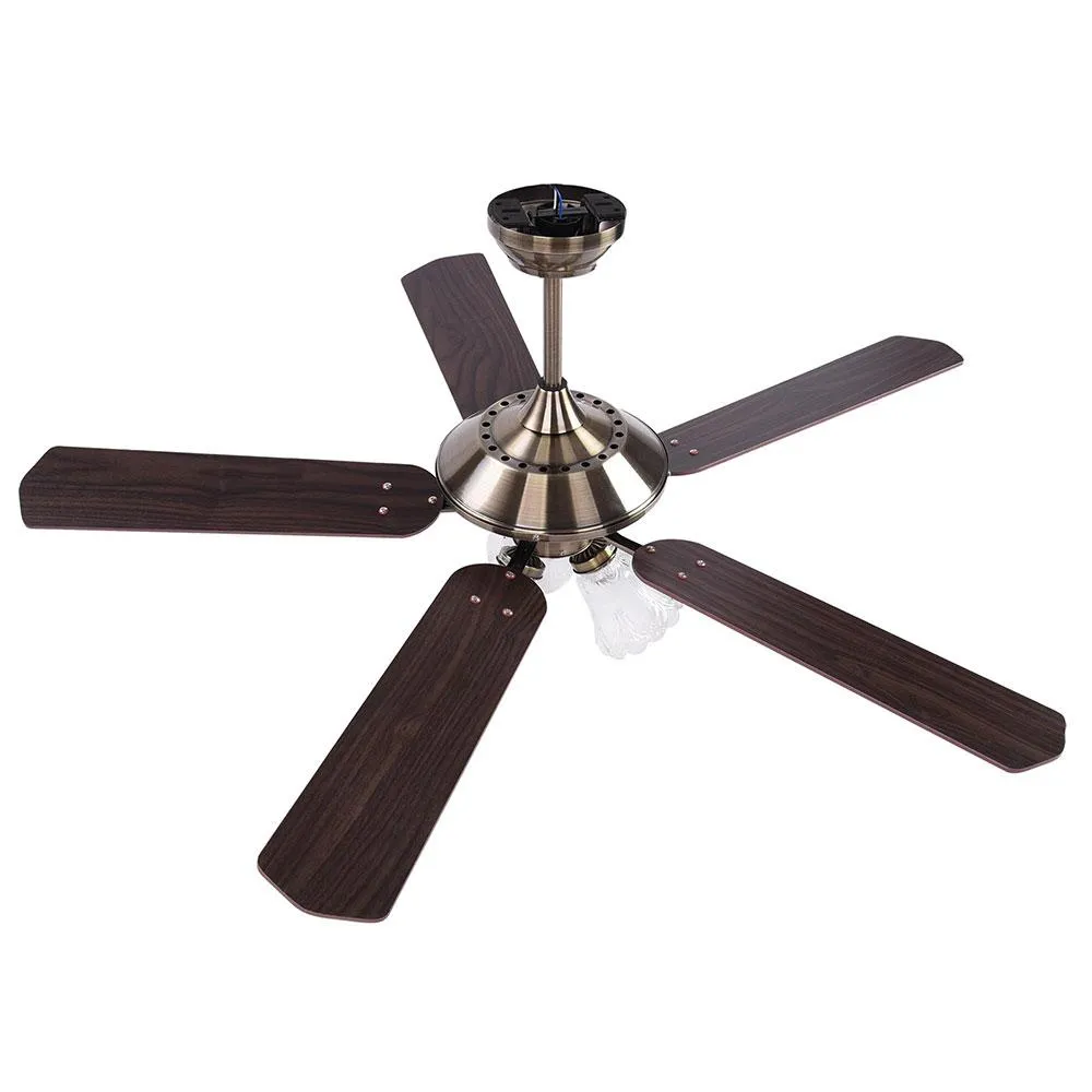 TheLAShop 51" Ceiling Fan with Lights Reversible 5-Blade Bronze Remote