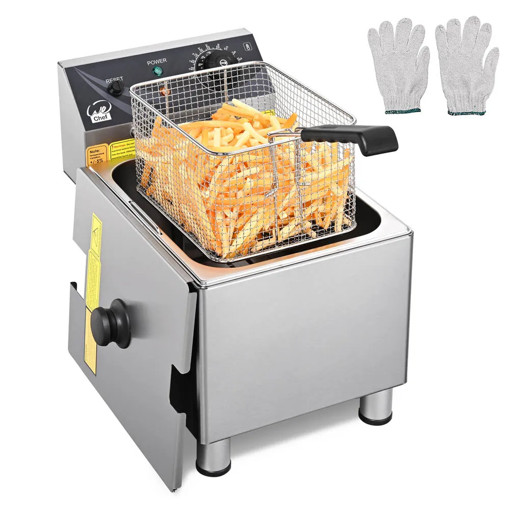 TheLAShop Deep Fryer Single Basket 3.2Gal Oil 120V 1800W