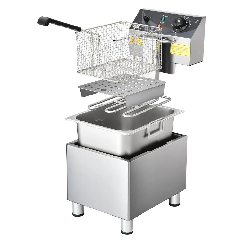 TheLAShop Deep Fryer Single Basket 3.2Gal Oil 120V 1800W