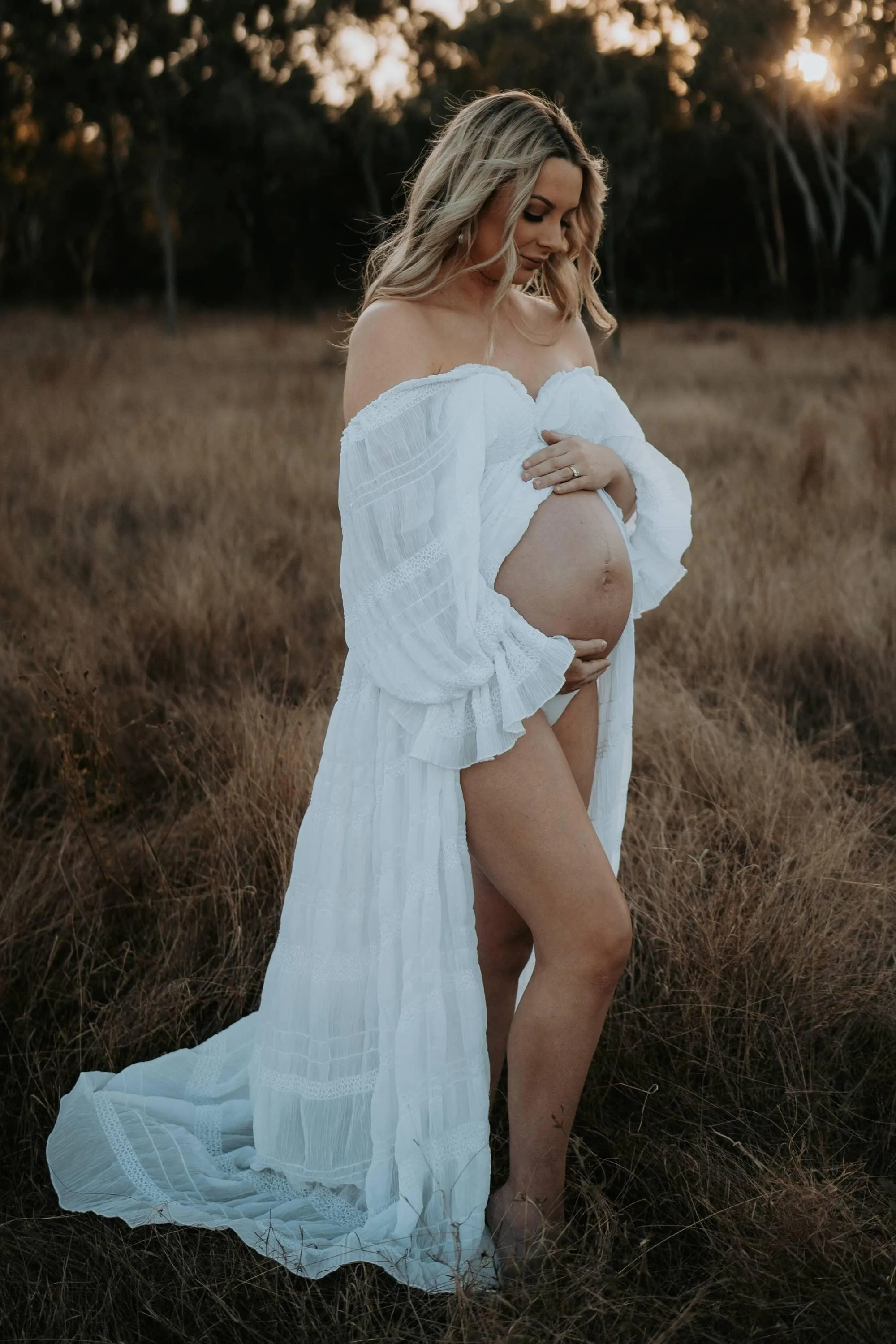 White Lotus Tulle Maxi Dress