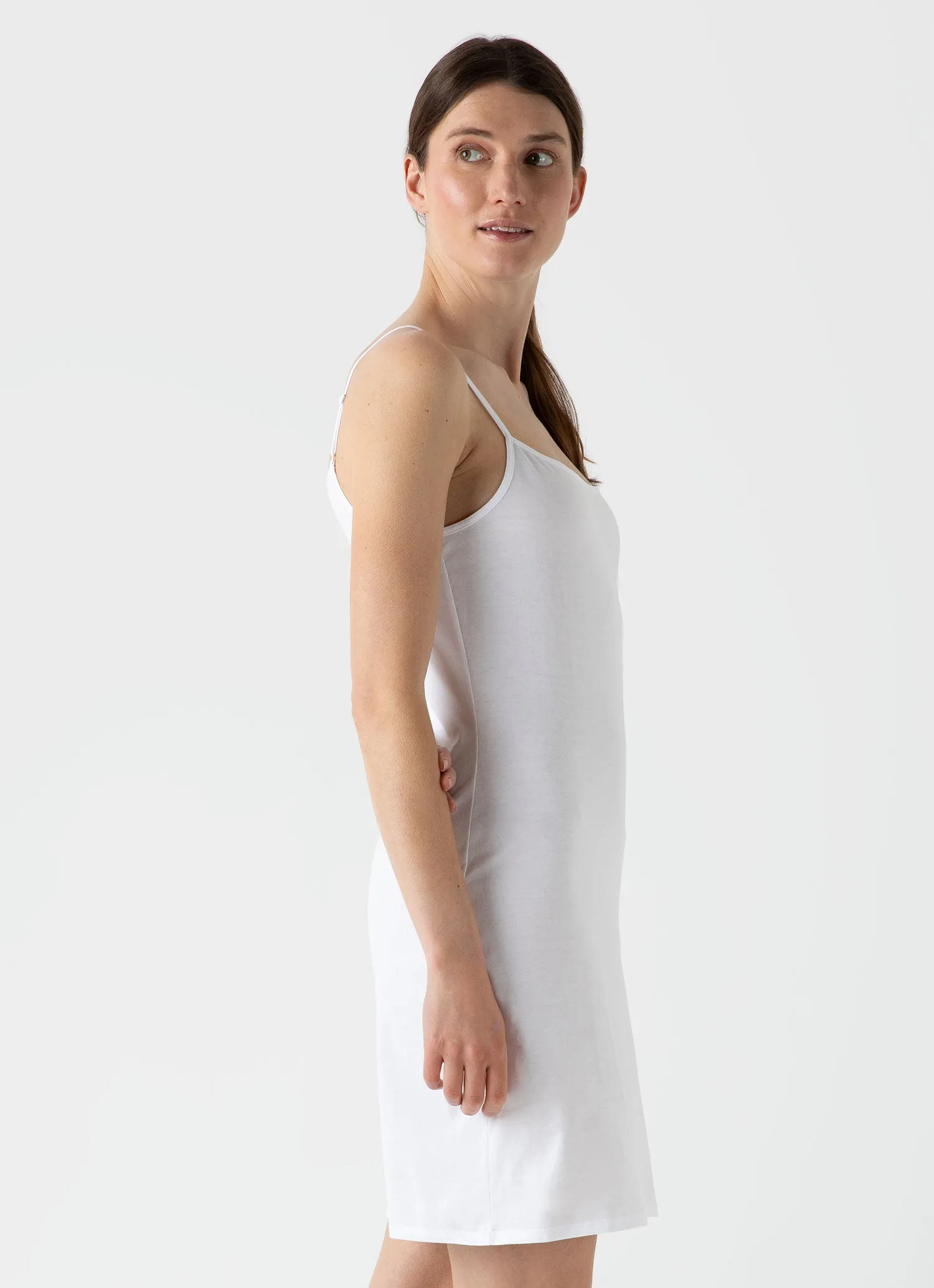 Women's Cotton Slip in White