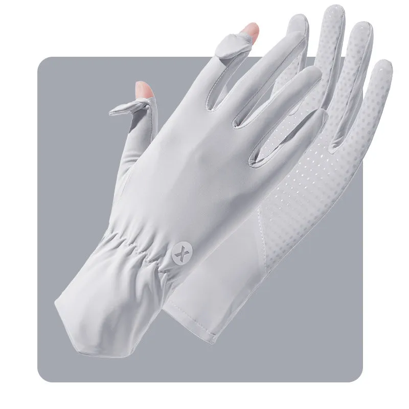 Women's UPF 50  Breathable Sun Protection Gloves