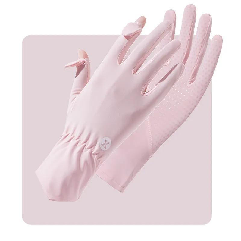 Women's UPF 50  Breathable Sun Protection Gloves