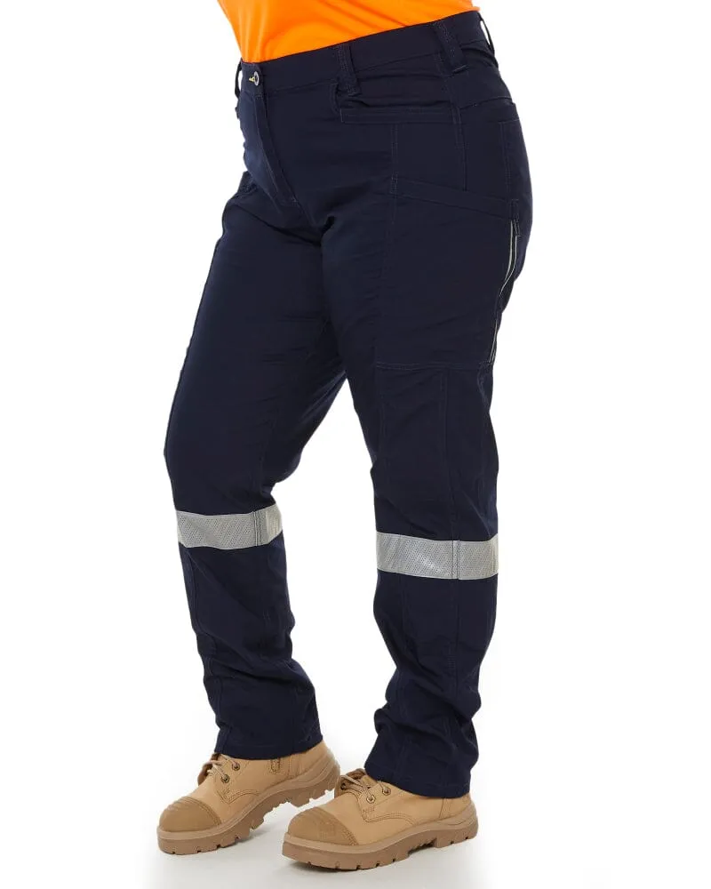 Womens X Airflow Taped Stretch Ripstop Vented Cargo Pant - Navy/Orange