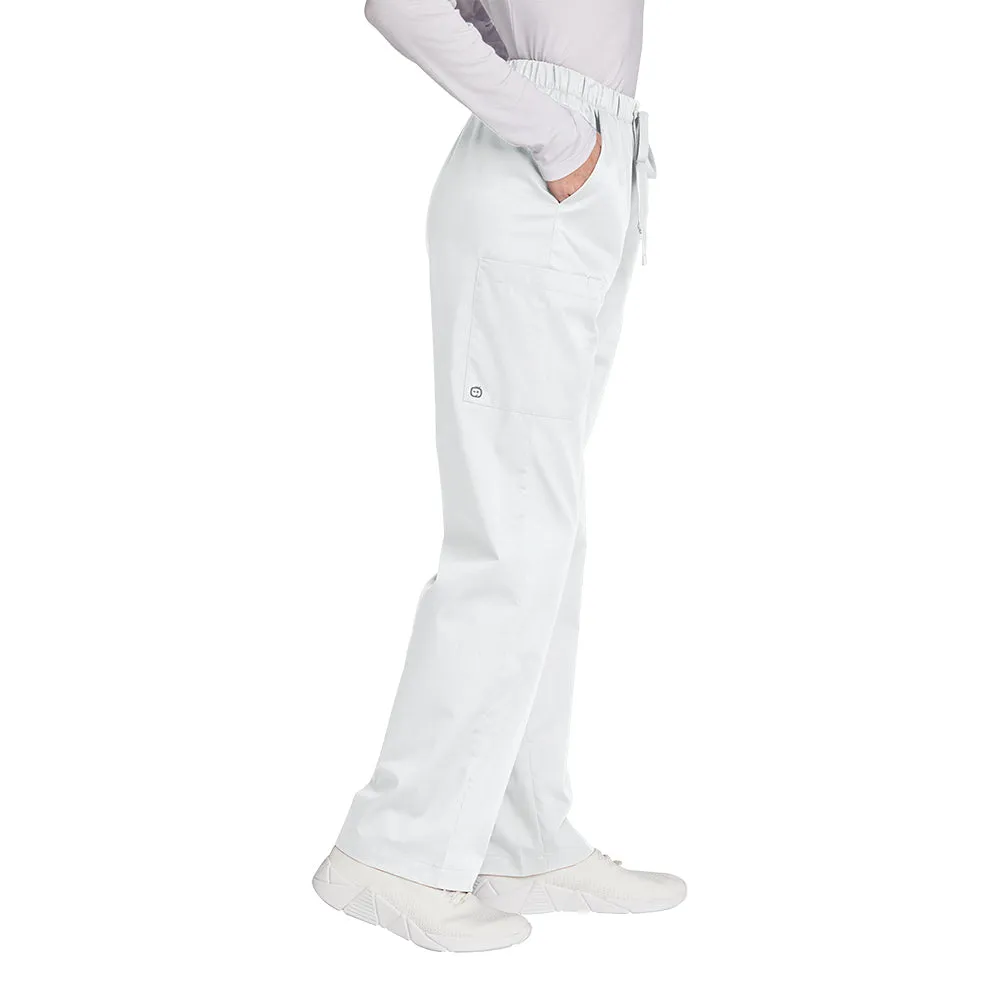 WonderWink® Women’s WorkFlex™ Mock Wrap Cargo Pants - White