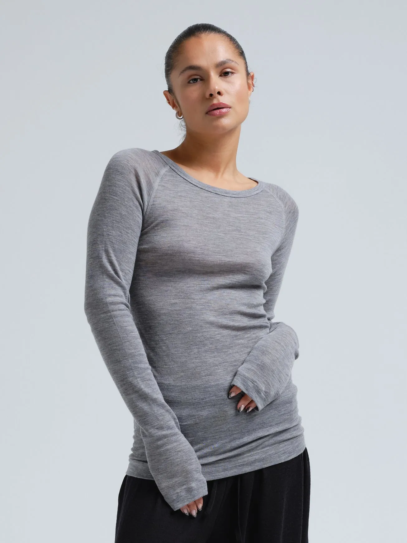 Woolen Jade | Merino wool - Grey Melange