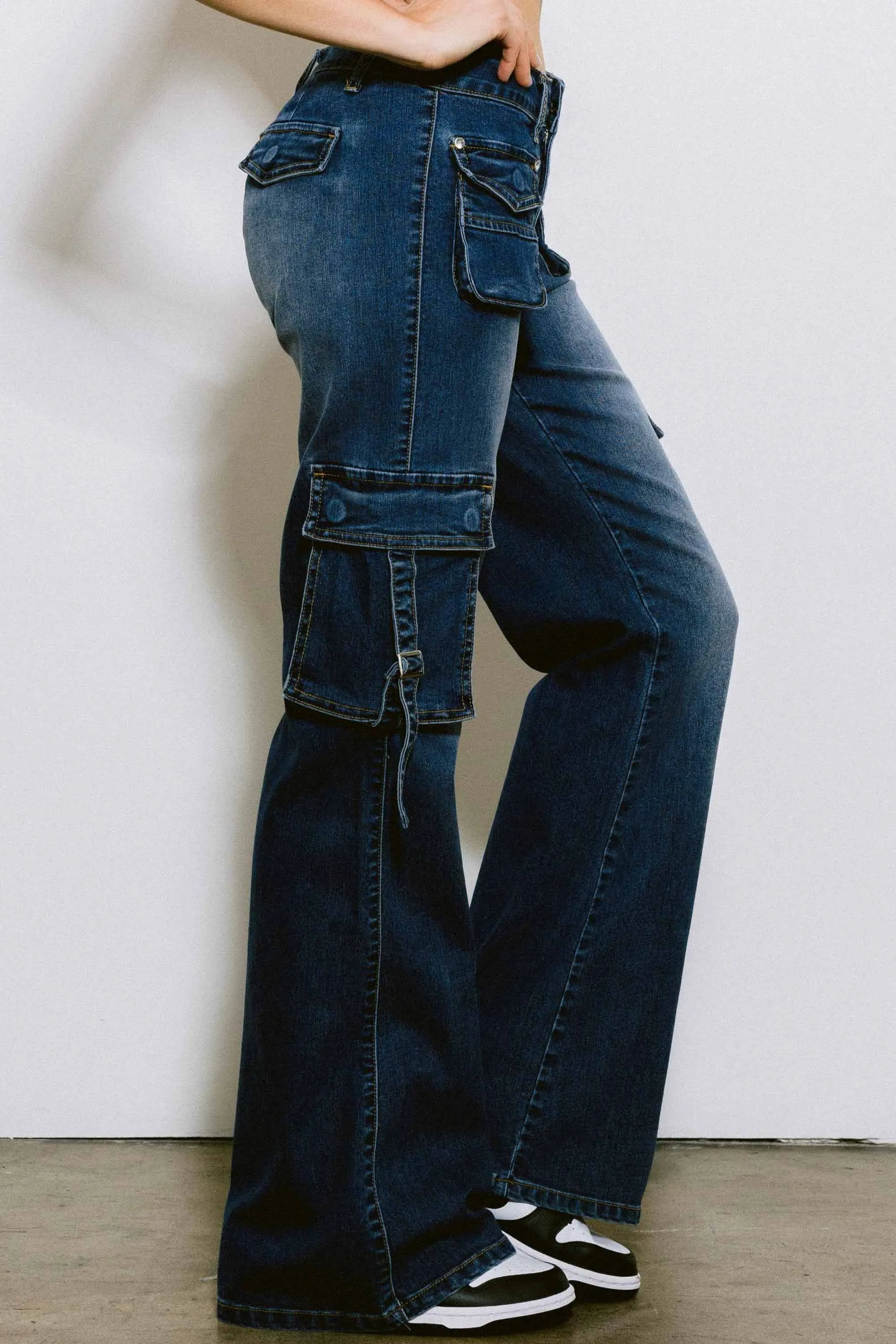 y2k Flare Cargo Jeans