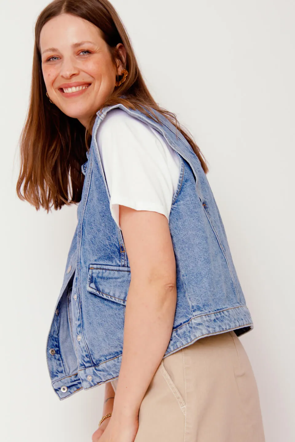 Yasdaisy Denim Jeans Mouwloos Vest