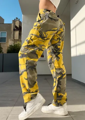 Yellow Camo Cargo Pants (M)