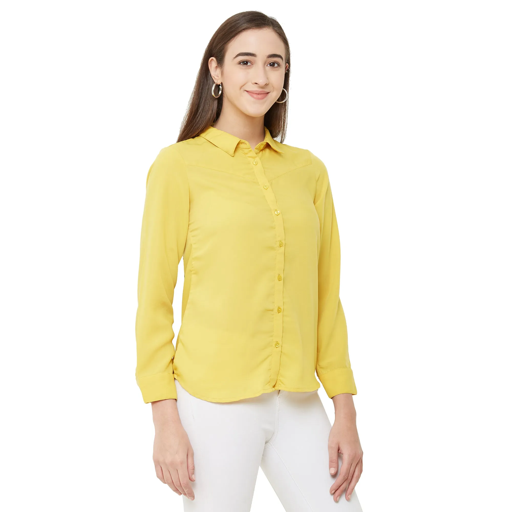 Yellow Solid Shirt