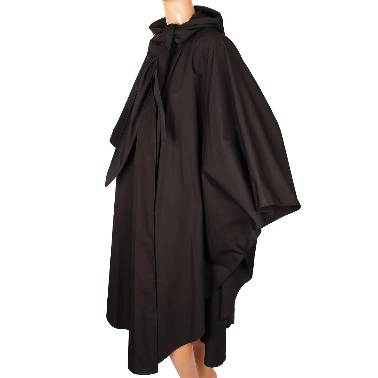 Yeohlee Black Cape Cloak with Hood